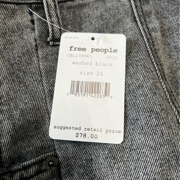 NWT Free People East Of Eden Denim Mini Skirt Women's 24 Belted Paperbag… - Picture 11 of 12